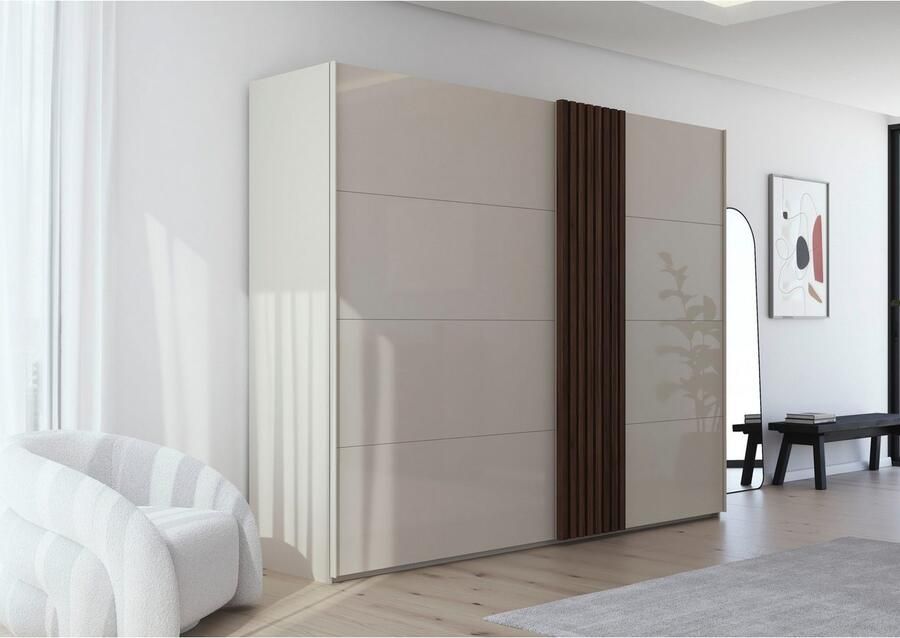 Rauch Schuifdeurkast Kledingkast kast garderobe linnenkast TEGIO met hoogwaardige houtdecoratie en glazen front made in germany - Foto 17