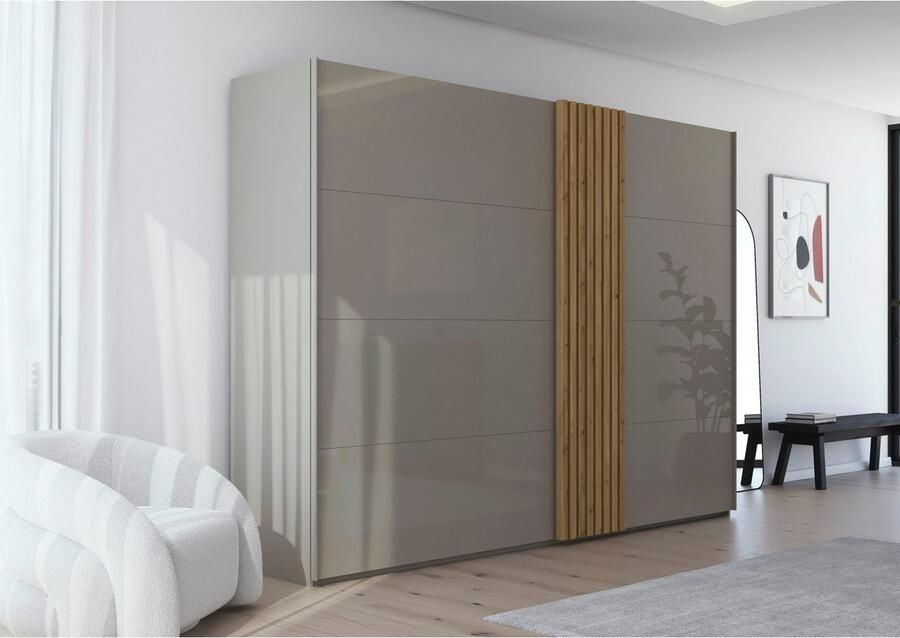 Rauch Schuifdeurkast Kledingkast kast garderobe linnenkast TEGIO met hoogwaardige houtdecoratie en glazen front made in germany - Foto 19