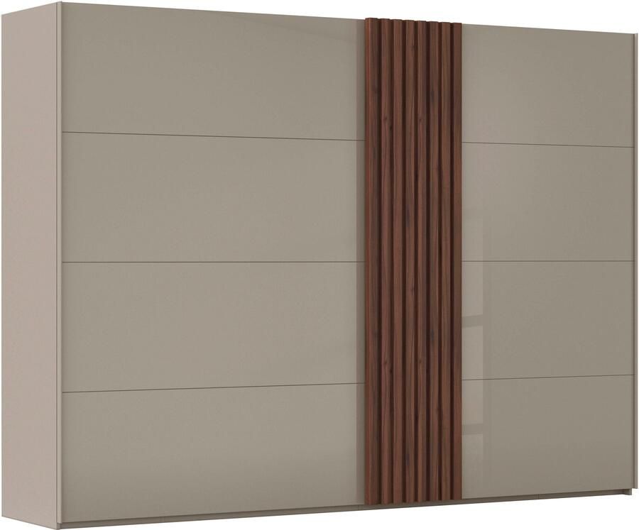 Rauch Schuifdeurkast Kledingkast kast garderobe linnenkast TEGIO met hoogwaardige houtdecoratie en glazen front made in germany