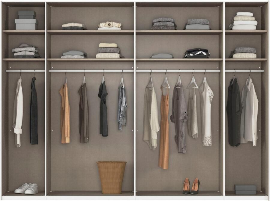 Rauch Schuifdeurkast Kledingkast kast garderobe linnenkast TEGIO met hoogwaardige houtdecoratie en glazen front made in germany - Foto 15