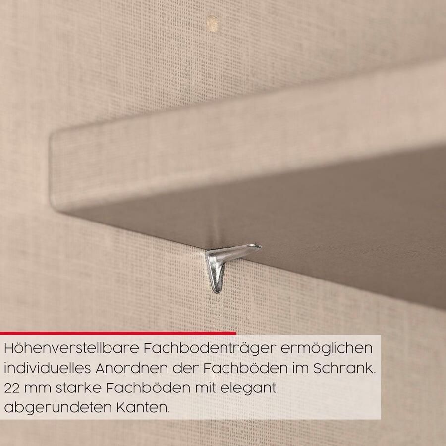 Rauch Schuifdeurkast Kledingkast kast garderobe linnenkast TEGIO met hoogwaardige houtdecoratie en glazen front made in germany - Foto 6