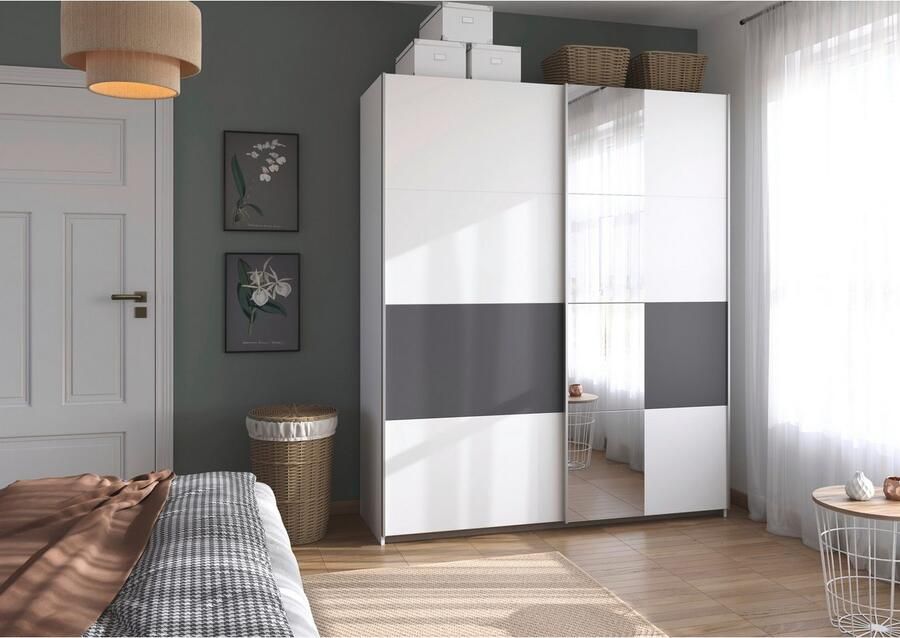 Rauch Schuifdeurkast Kledingkast Kast Garderobe Slaapkamerkast OXFORD met handgrepen van metaal ook voor kleinere ruimtes made in germany - Foto 15