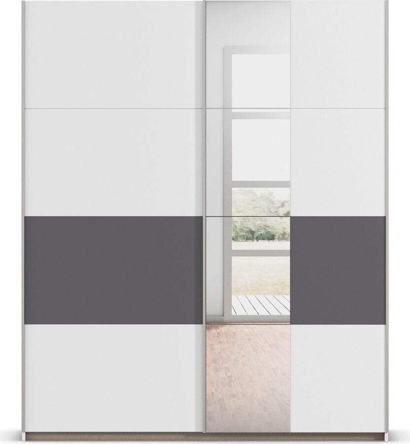 Rauch Schuifdeurkast Kledingkast Kast Garderobe Slaapkamerkast OXFORD met handgrepen van metaal ook voor kleinere ruimtes made in germany - Foto 13