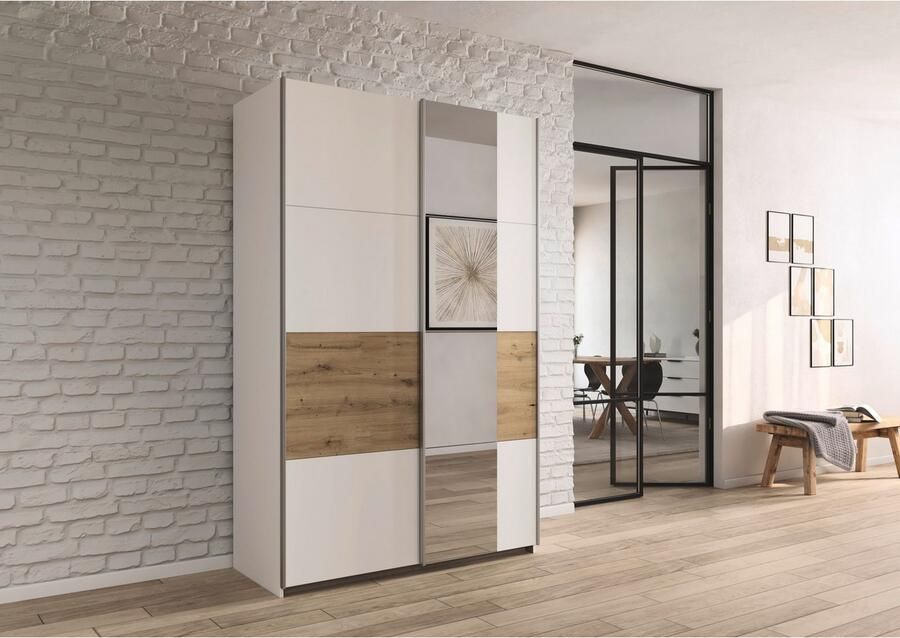 Rauch Schuifdeurkast Kledingkast Kast Garderobe Slaapkamerkast OXFORD met handgrepen van metaal ook voor kleinere ruimtes made in germany - Foto 14