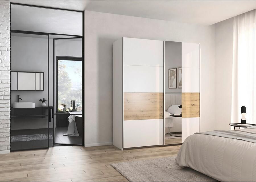 Rauch Schuifdeurkast Kledingkast Kast Garderobe Slaapkamerkast OXFORD met handgrepen van metaal ook voor kleinere ruimtes made in germany - Foto 13