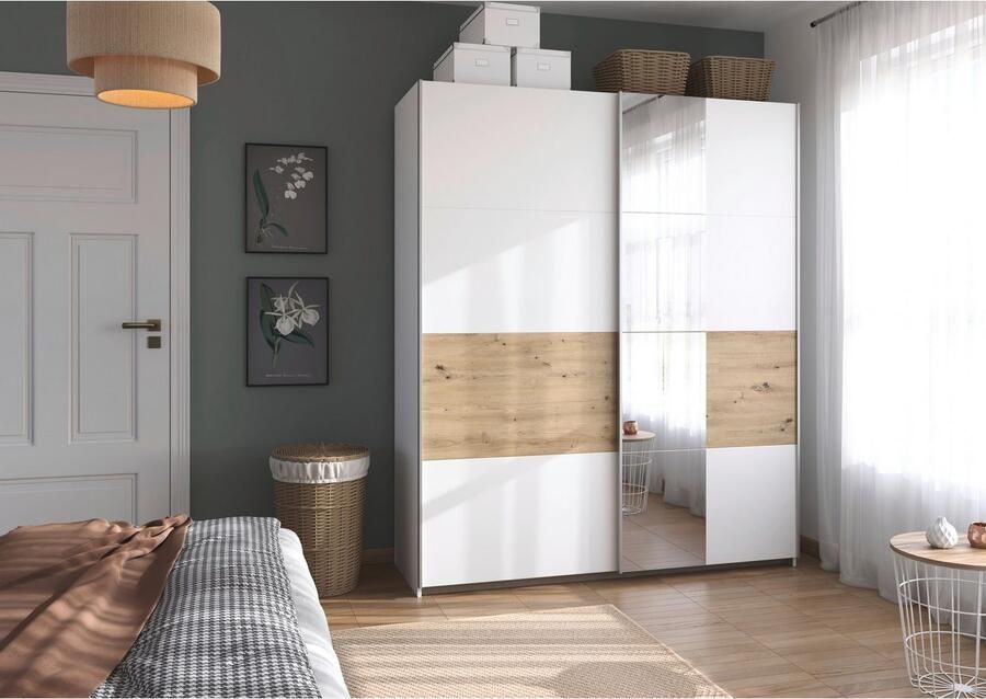 Rauch Schuifdeurkast Kledingkast Kast Garderobe Slaapkamerkast OXFORD met handgrepen van metaal ook voor kleinere ruimtes made in germany - Foto 14