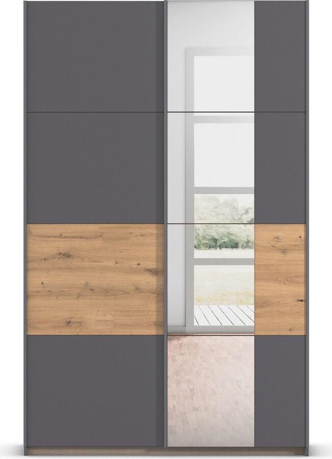 Rauch Schuifdeurkast Kledingkast Kast Garderobe Slaapkamerkast OXFORD met handgrepen van metaal ook voor kleinere ruimtes made in germany - Foto 12