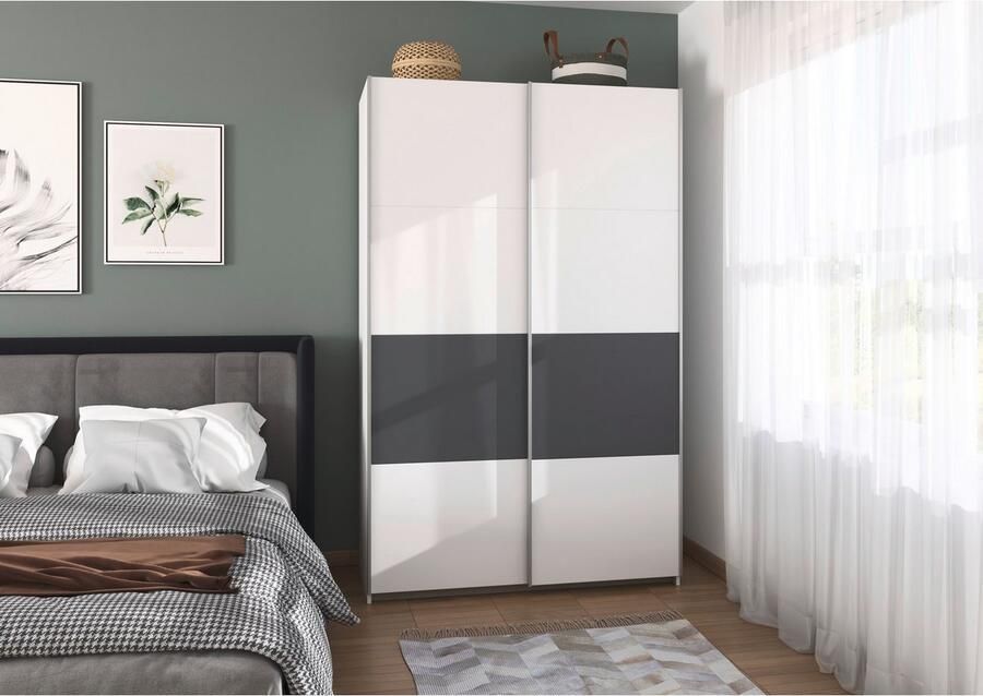 Rauch Schuifdeurkast Kledingkast Kast Garderobe Slaapkamerkast OXFORD met handgrepen van metaal ook voor kleinere ruimtes made in germany - Foto 14