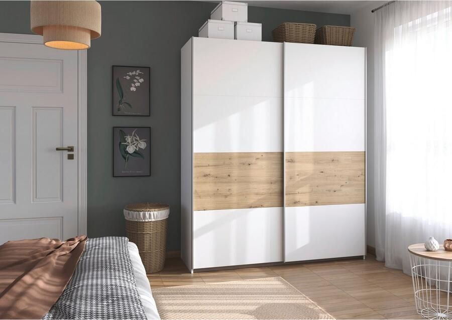 Rauch Schuifdeurkast Kledingkast Kast Garderobe Slaapkamerkast OXFORD met handgrepen van metaal ook voor kleinere ruimtes made in germany - Foto 14