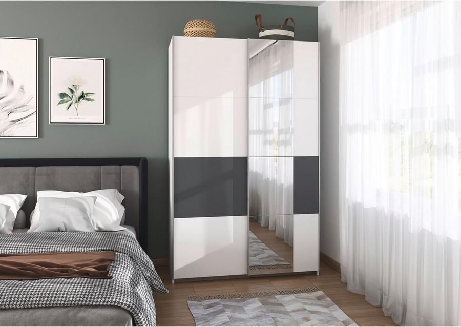 Rauch Schuifdeurkast Kledingkast Kast Garderobe Slaapkamerkast OXFORD met handgrepen van metaal ook voor kleinere ruimtes made in germany - Foto 15