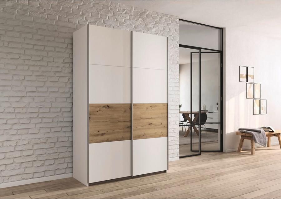 Rauch Schuifdeurkast Kledingkast Kast Garderobe Slaapkamerkast OXFORD met handgrepen van metaal ook voor kleinere ruimtes made in germany - Foto 13