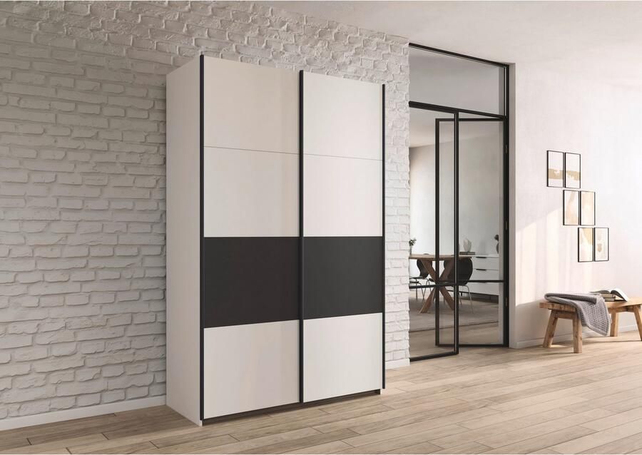 Rauch Schuifdeurkast Kledingkast Kast Garderobe Slaapkamerkast OXFORD met handgrepen van metaal ook voor kleinere ruimtes made in germany - Foto 13