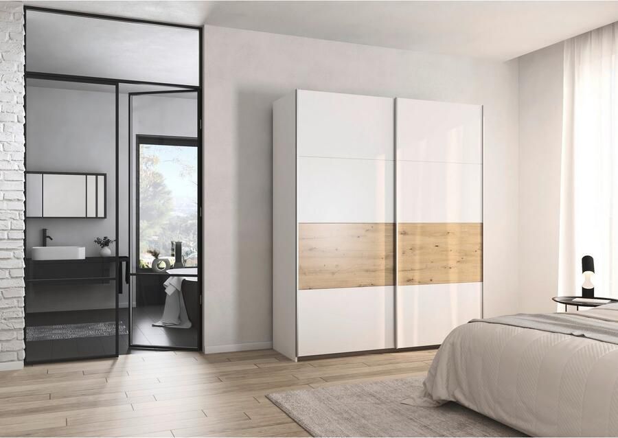 Rauch Schuifdeurkast Kledingkast Kast Garderobe Slaapkamerkast OXFORD met handgrepen van metaal ook voor kleinere ruimtes made in germany - Foto 13