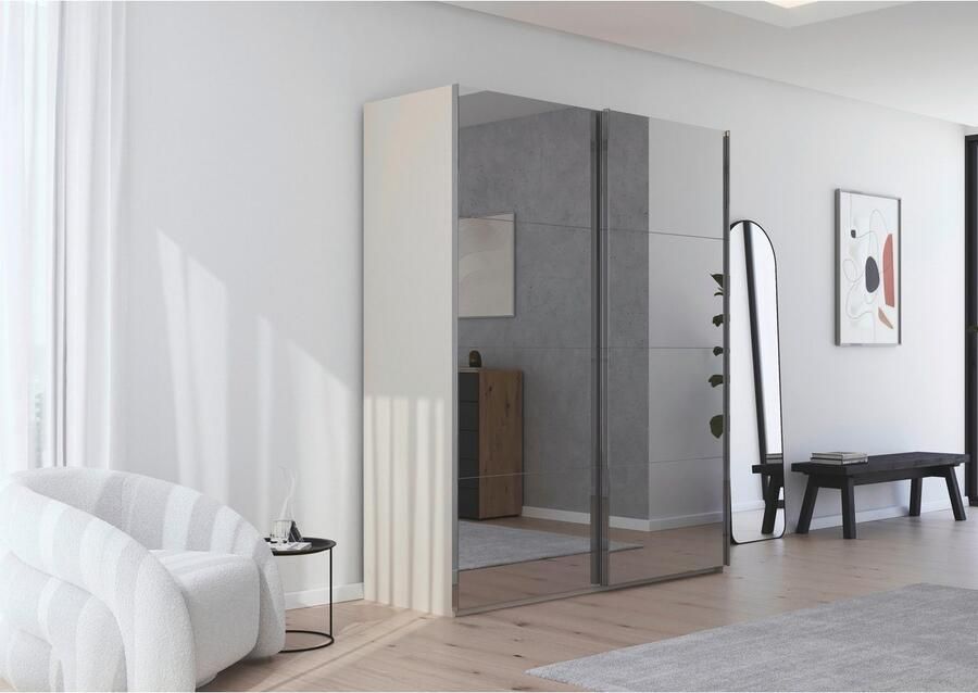 Rauch Schuifdeurkast Kledingkast Kast Garderobe Slaapkamerkast SCALE-FYRA edel vierdelige deuren spiegelfront en veel kleuren made in germany - Foto 15