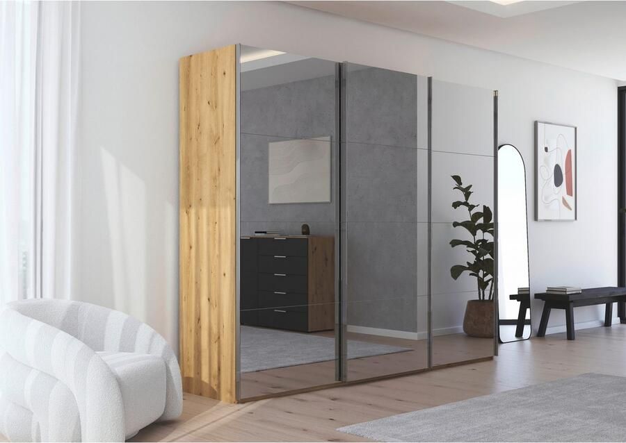 Rauch Schuifdeurkast Kledingkast Kast Garderobe Slaapkamerkast SCALE-FYRA edel vierdelige deuren spiegelfront en veel kleuren made in germany - Foto 17