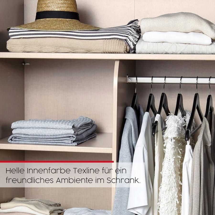 Rauch Schuifdeurkast Kledingkast kast garderobe slaapkamerkast SCALE-WOOD verticaal verdeelde deuren in robuust massief eikenhout made in germany - Foto 3