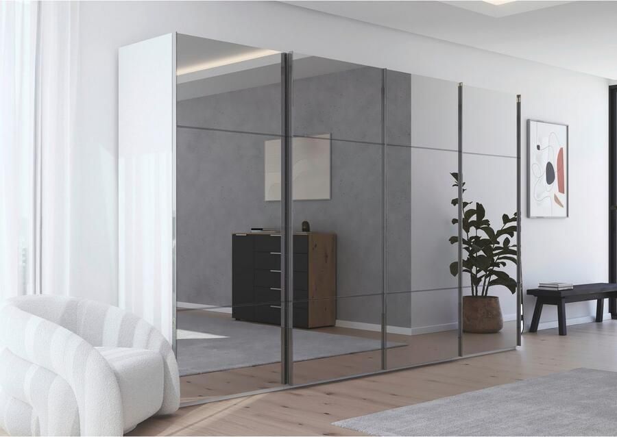 Rauch Schuifdeurkast Kledingkast kast garderobe slaapkamerkast SCALE-TRIO edel drievoudig front met 2 sierlijsten spiegelfront made in germany - Foto 14