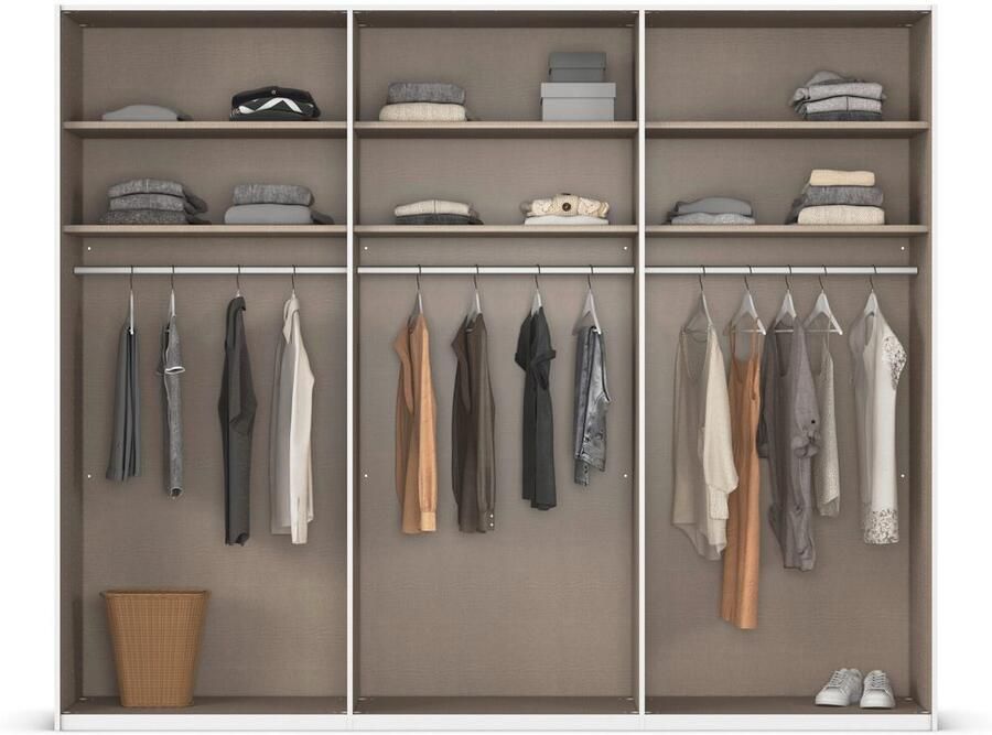 Rauch Schuifdeurkast Kledingkast kast garderobe slaapkamerkast SCALE-WOOD verticaal verdeelde deuren in robuust massief eikenhout made in germany - Foto 10