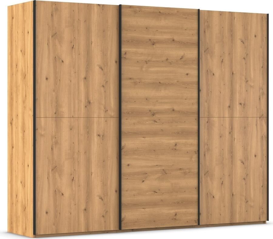 Rauch Schuifdeurkast Kledingkast kast garderobe slaapkamerkast SCALE-WOOD verticaal verdeelde deuren in robuust massief eikenhout made in germany - Foto 15