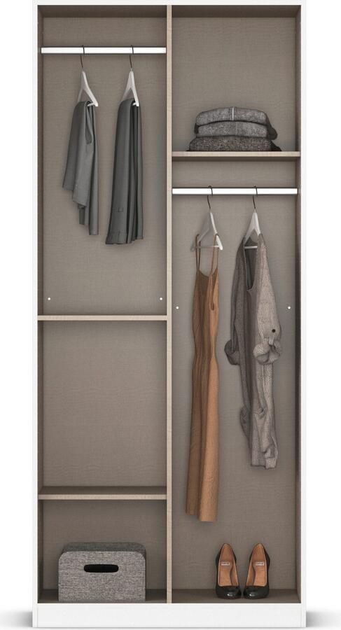 Rauch Slaapkamerserie Compleet kamer compleet slaapkamer set (3-delig) MAIKA Kast 3 breedtes 2 hoogtes bed 100 cm nachtkastje MADE IN GERMANY (set 3-delig) - Foto 8