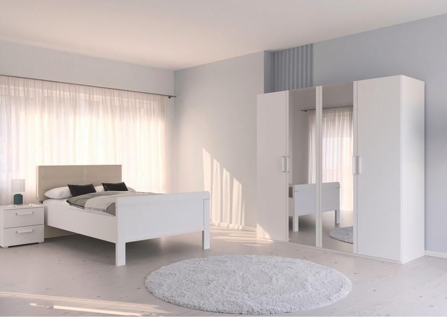 Rauch Slaapkamerserie Compleet slaapkamer EVELYN Kast en bed in 2 breedtes nachtkastje met 2 lades MADE IN GERMANY (set 3-delig) - Foto 12