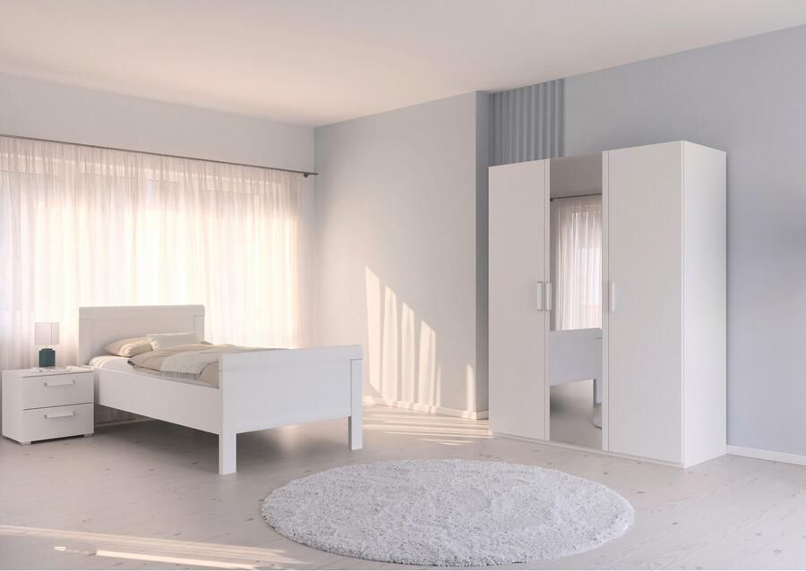 Rauch Slaapkamerserie Compleet slaapkamer EVELYN Kast en bed in 2 breedtes nachtkastje met 2 lades MADE IN GERMANY (set 3-delig) - Foto 12