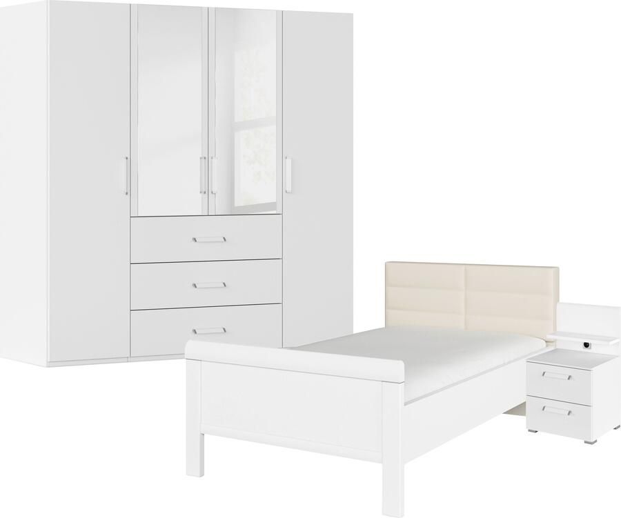 Rauch Slaapkamerserie Compleet slaapkamer EVELYN Kast en bed in 2 breedtes nachtkastje met paneel MADE IN GERMANY (set 3-delig) - Foto 14