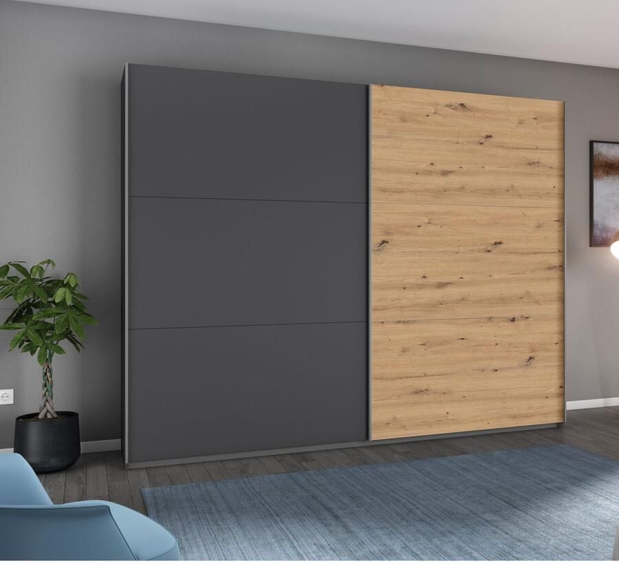 Rauch Zweefdeurkast AURELIO kledingkast garderobe TOPSELLER OTTO´s CHOICE 3 verschillende uitrustingsvarianten handgrepen van metaal made in germany - Foto 10