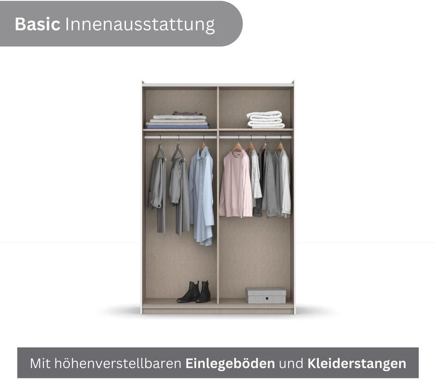 Rauch Zweefdeurkast Kledingkast draaideurkast kast garderobe KRONACH TOPSELLER - Foto 12