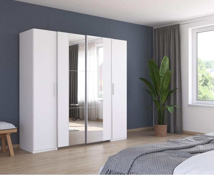 Rauch Zweefdeurkast Kledingkast draaideurkast kast garderobe KRONACH TOPSELLER met draaideuren en schuifdeuren en spiegels veel planken made in germany - Foto 14