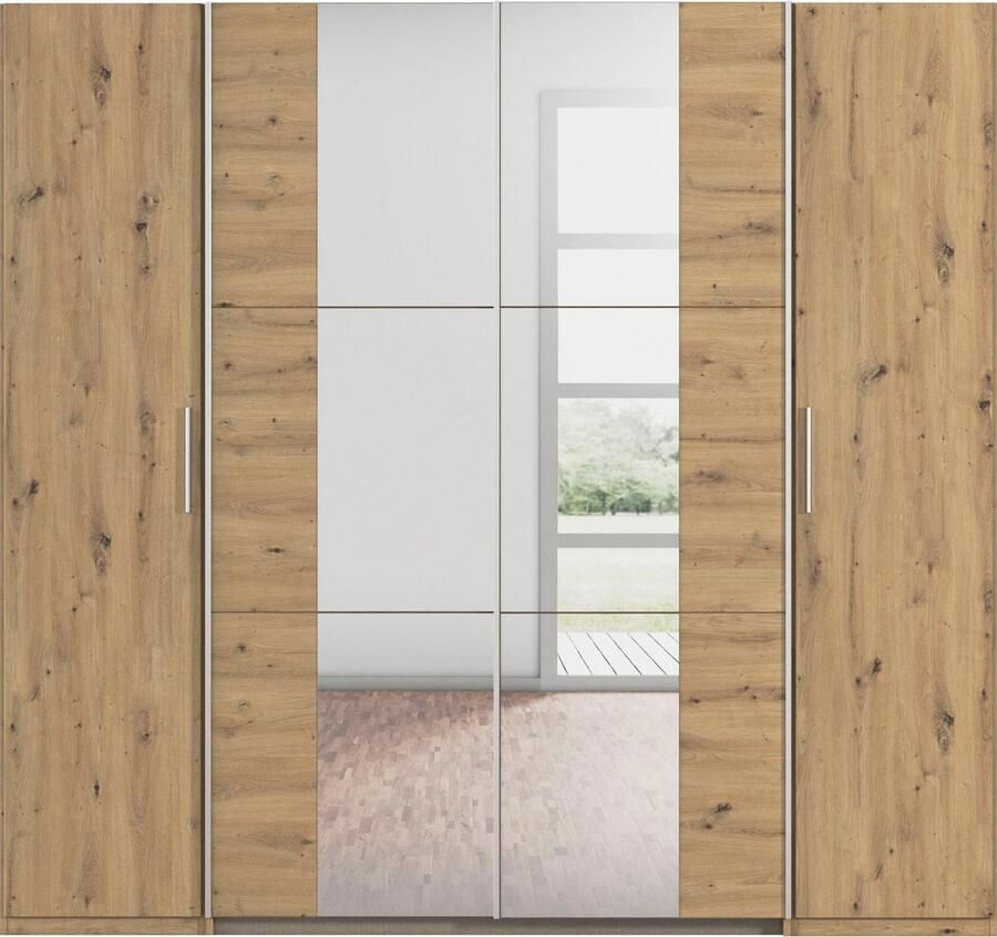 Rauch Zweefdeurkast Kledingkast draaideurkast kast garderobe KRONACH TOPSELLER met draaideuren en schuifdeuren en spiegels veel planken made in germany - Foto 11