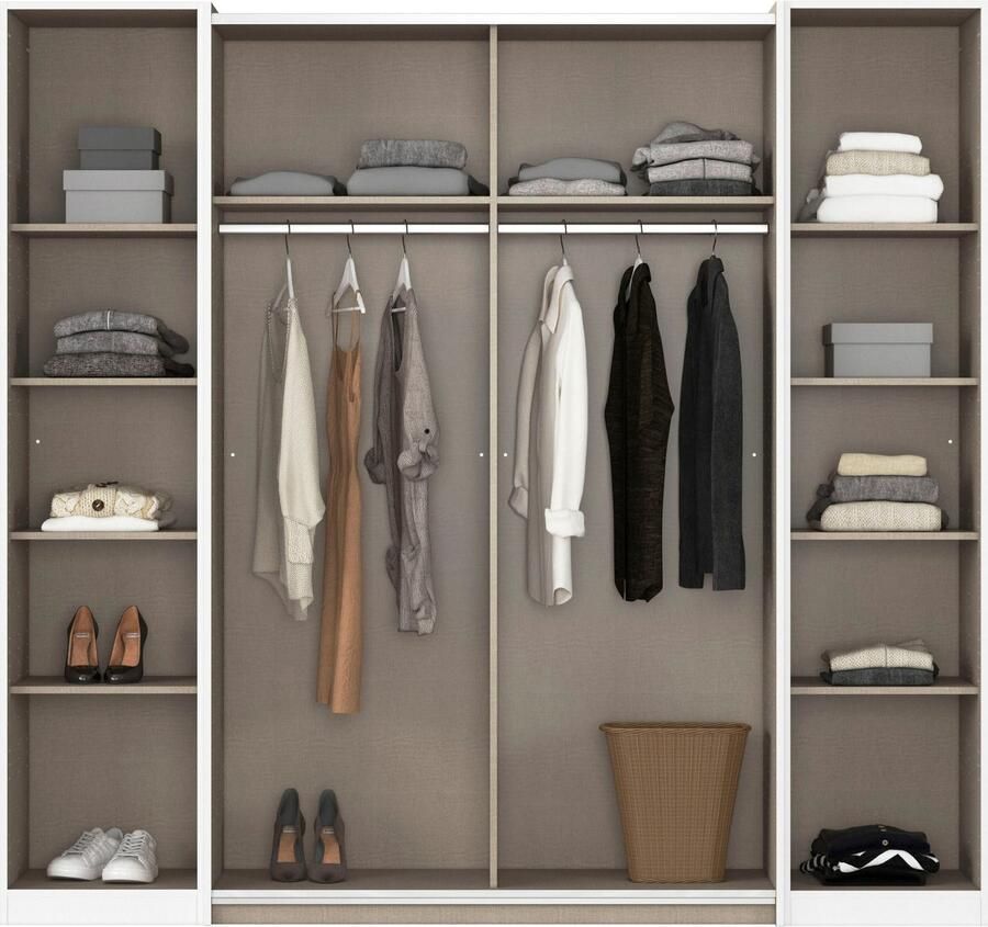 Rauch Zweefdeurkast Kledingkast draaideurkast kast garderobe KRONACH TOPSELLER met draaideuren en schuifdeuren en veel legplanken made in germany - Foto 13