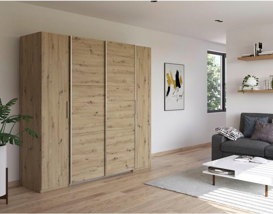 Rauch Zweefdeurkast Kledingkast draaideurkast kast garderobe KRONACH TOPSELLER met draaideuren en schuifdeuren en veel legplanken made in germany - Foto 16