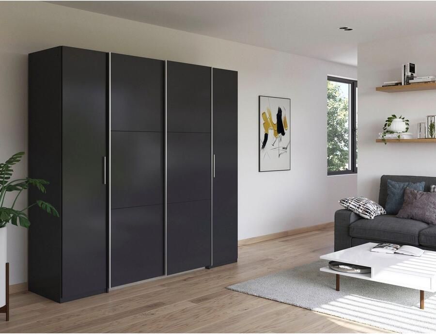 Rauch Zweefdeurkast Kledingkast draaideurkast kast garderobe KRONACH TOPSELLER met draaideuren en schuifdeuren en veel legplanken made in germany - Foto 16