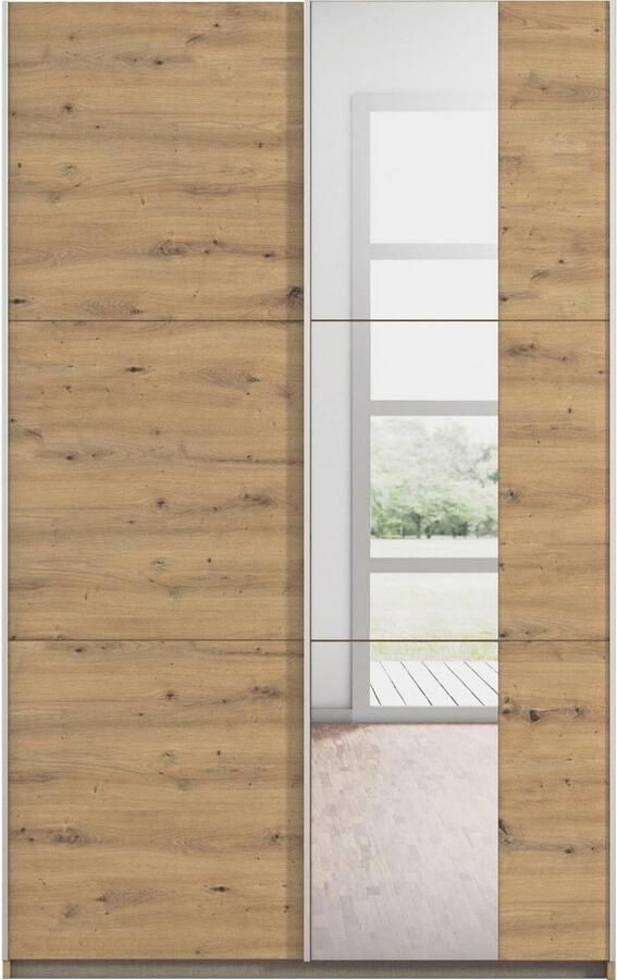 Rauch Zweefdeurkast Kledingkast draaideurkast kast garderobe KRONACH TOPSELLER met spiegel en veel opbergruimte metalen greepstrips made in germany - Foto 15