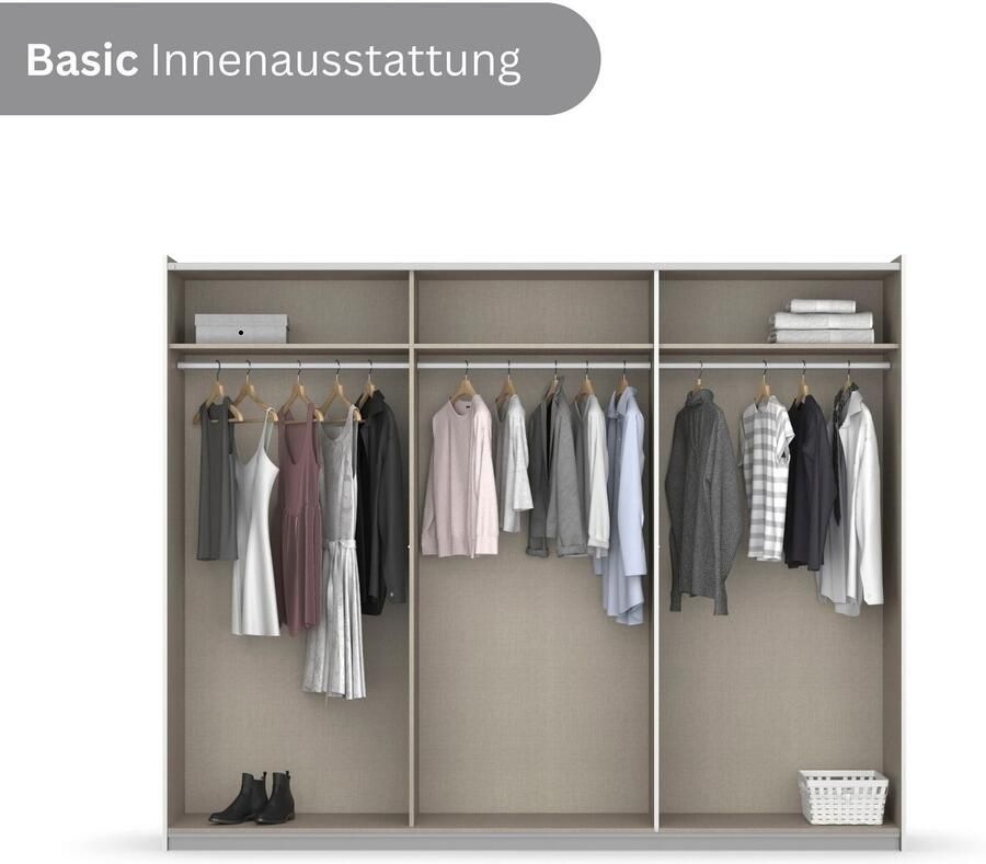 Rauch Zweefdeurkast Kledingkast draaideurkast kast garderobe KRONACH TOPSELLER - Foto 16