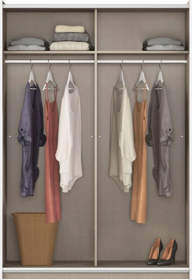 Rauch Zweefdeurkast Kledingkast draaideurkast kast garderobe KRONACH TOPSELLER met spiegel en veel opbergruimte metalen greepstrips made in germany - Foto 13