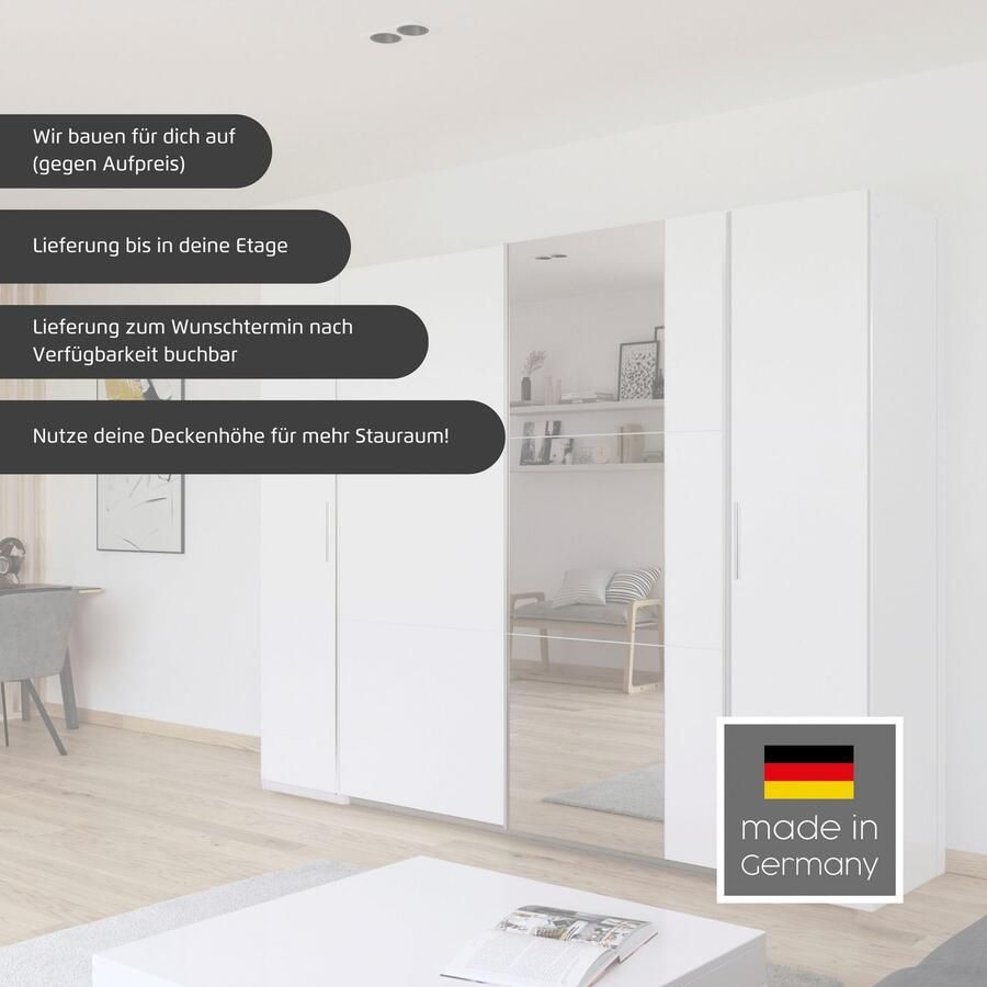 Rauch Zweefdeurkast Kledingkast draaideurkast kast garderobe KRONACH TOPSELLER met draaideuren en schuifdeuren en veel legplanken made in germany - Foto 7