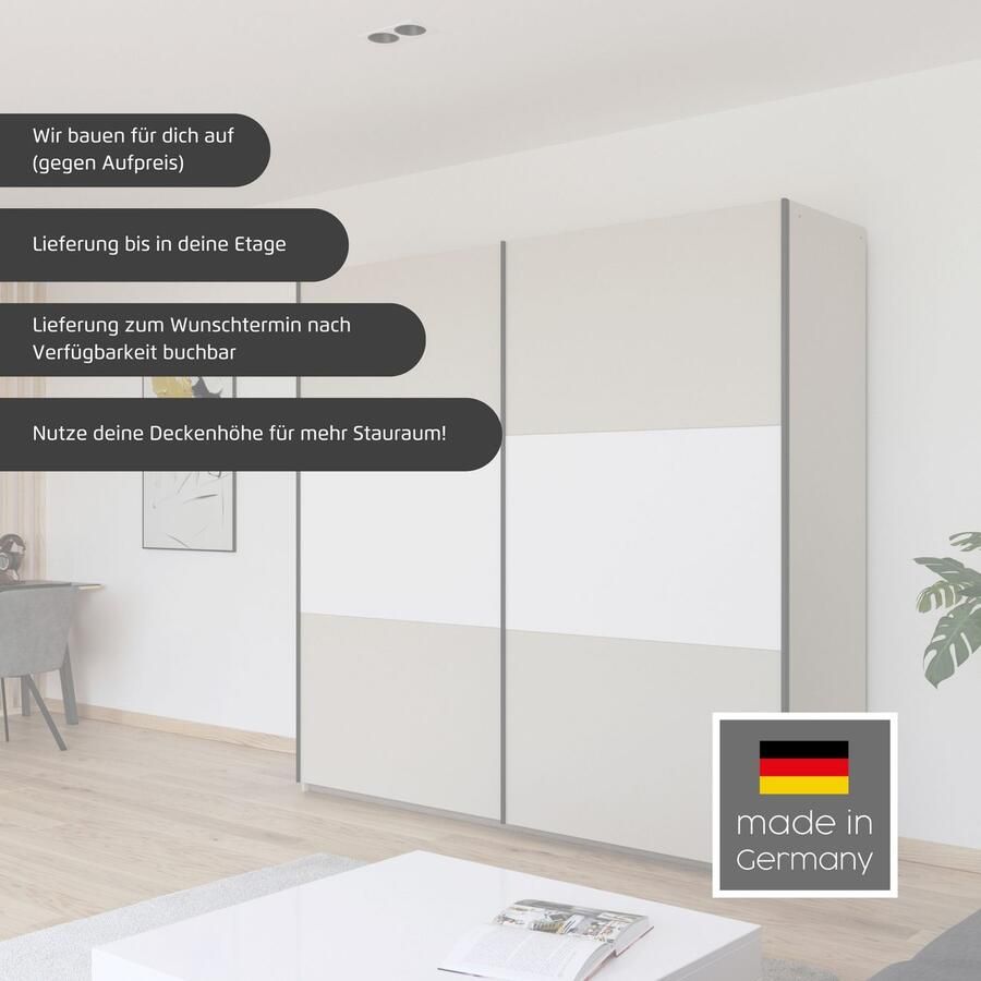 Rauch Zweefdeurkast Kledingkast kast garderobe garderobekast waskast NEO met een royale opbergruimte en vele verschillende kleurencombinaties - Foto 7