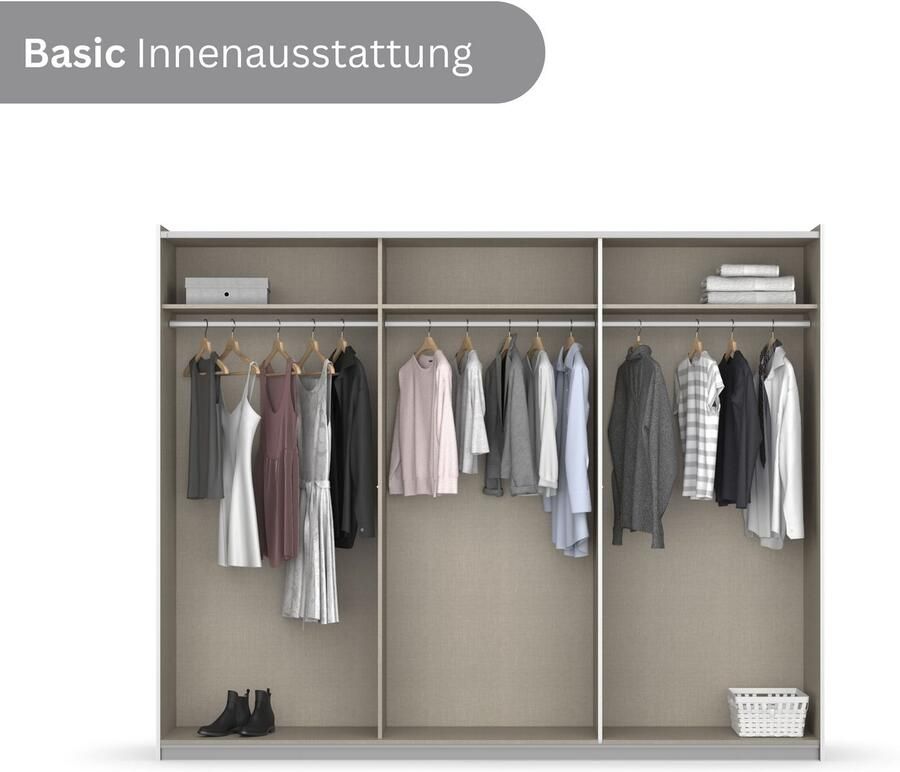 Rauch Zweefdeurkast Kledingkast kast garderobe garderobekast waskast NEO met een royale opbergruimte en vele verschillende kleurencombinaties - Foto 12