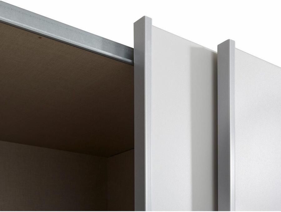 Rauch Zweefdeurkast Kledingkast kast garderobe kinderkamerkast NOOSA met buikband in contrastkleur en metalen handgreeplijsten made in germany - Foto 7