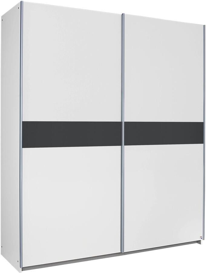 Rauch Zweefdeurkast Kledingkast kast garderobe kinderkamerkast NOOSA met buikband in contrastkleur en metalen handgreeplijsten made in germany - Foto 6