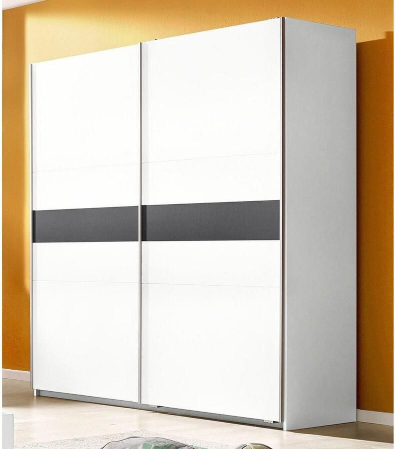 Rauch Zweefdeurkast Kledingkast kast garderobe kinderkamerkast NOOSA met buikband in contrastkleur en metalen handgreeplijsten made in germany - Foto 4