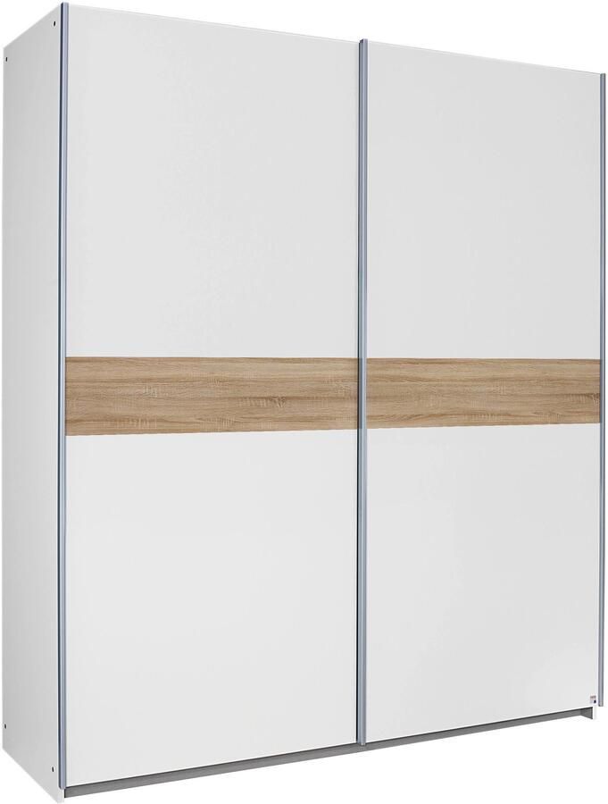 Rauch Zweefdeurkast Kledingkast kast garderobe kinderkamerkast NOOSA met buikband in contrastkleur en metalen handgreeplijsten made in germany - Foto 5