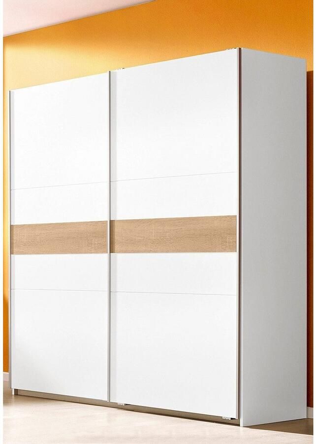 Rauch Zweefdeurkast Kledingkast kast garderobe kinderkamerkast NOOSA met buikband in contrastkleur en metalen handgreeplijsten made in germany - Foto 7