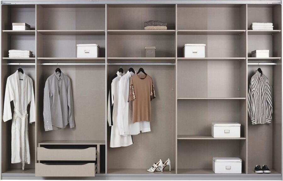 Rauch Zweefdeurkast Kledingkast kast garderobe ORACLE met spiegelfront inclusief lade-inzet en extra legplanken made in germany - Foto 8