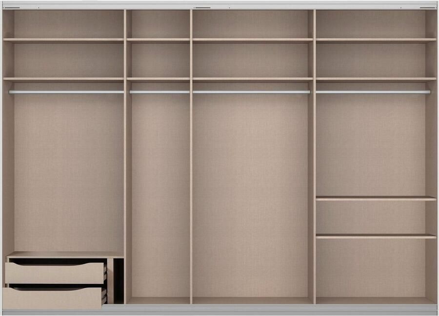 Rauch Zweefdeurkast Kledingkast kast garderobe ORACLE met spiegelfront inclusief lade-inzet en extra legplanken made in germany - Foto 8