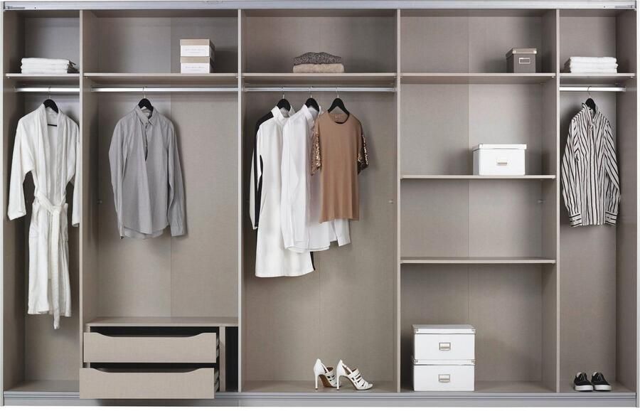 Rauch Zweefdeurkast Kledingkast kast garderobe ORACLE met spiegelfront inclusief lade-inzet en extra legplanken made in germany - Foto 7