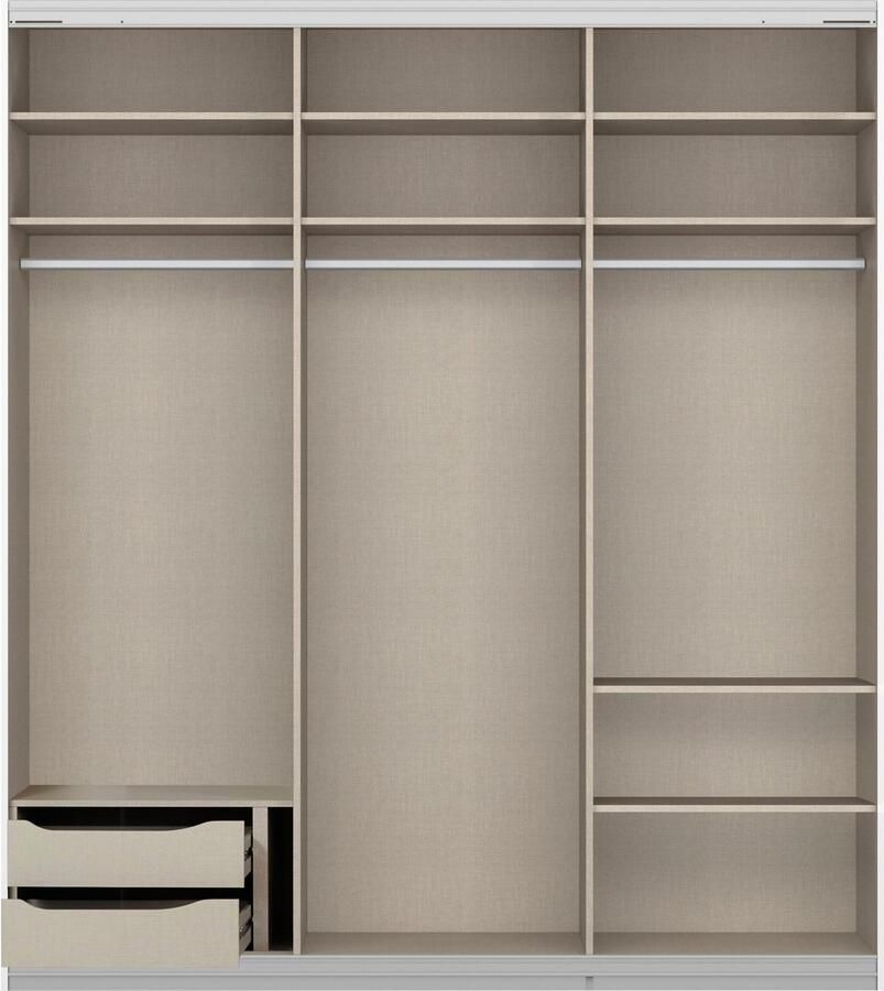 Rauch Zweefdeurkast Kledingkast kast garderobe ORACLE met spiegelfront inclusief lade-inzet en extra legplanken made in germany - Foto 17