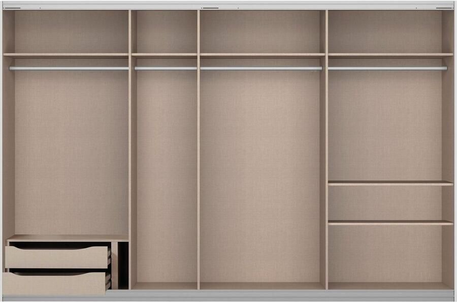 Rauch Zweefdeurkast Kledingkast kast garderobe ORACLE met spiegelfront inclusief lade-inzet en extra legplanken made in germany - Foto 10